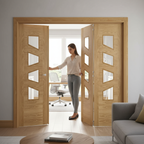 Premium Clear Glazed Room Divider with Top Hung System and Bi-Folding Mechanism for Flexible Space Configuration