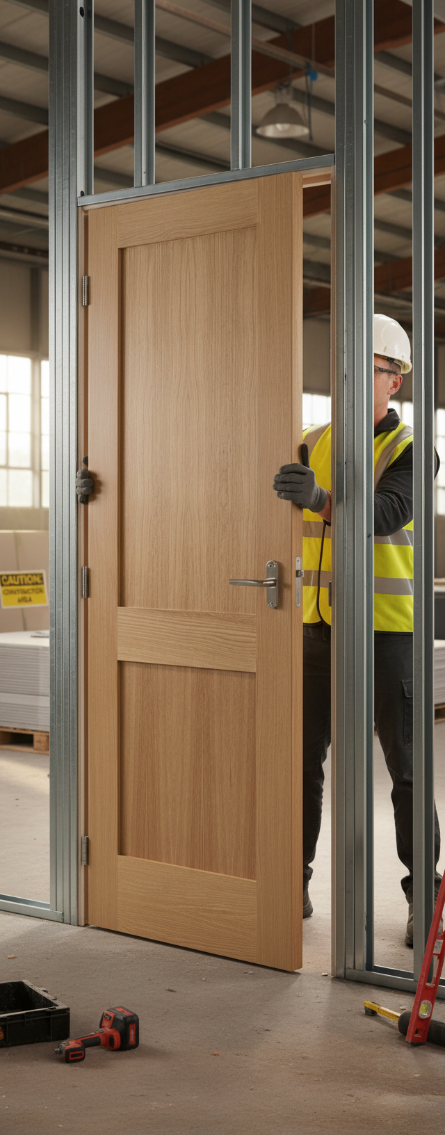 Premium 2 Panel Internal Fire Door - Unfinished, Solid Core, 30 Minutes Fire Rated