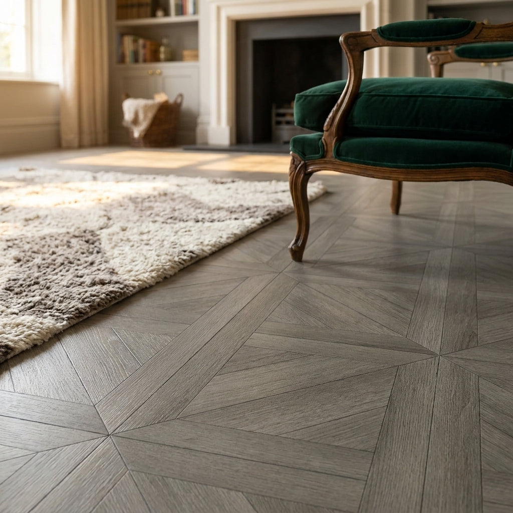 Stone Embossed Rigid Core LVT Flooring, 5.5mm Thick, UV Coated - detail view