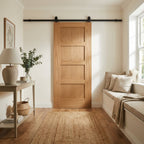 Oak Internal Unfinished Shaker 4 Panel Sliding Door 1981mm Solid Core