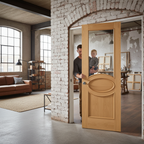 Custom Made Premium Clear Glazed Oak French Doors with Elegant Design and Bespoke Sizes