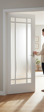 Premium Solid White Primed Internal Door with Decorative Beading and Engineered Construction for Strength and Stability