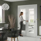 Premium Clear Glazed 2 Door Sliding Door System with Adjustable Frame for Versatile Openings