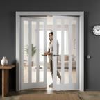 Premium Internal White Primed Ashton 3 Light Obscure Glass Pair Door for Enhanced Privacy and Natural Light - Image 2