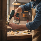 Premium Door Handle Pack with Contemporary Lever Design and Antique Brass Finish - Includes Hinges and Lock Components