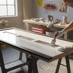 Premium Contemporary Glazed Internal Door with Satin White Lacquer Finish and Silver Inserts for Modern Interiors