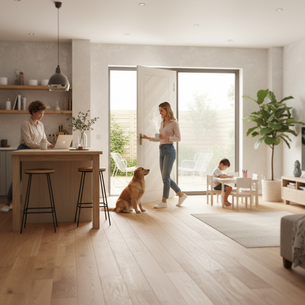 Premium Fully Finished Internal Endure Laminate Door with Ivory Oak Finish and Lifetime Guarantee for Contemporary Homes - Image 2