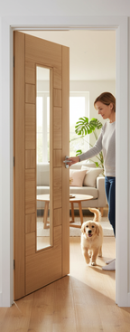 Premium Internal Clear Glazed Door with Safety Glass and Modern Design for Enhanced Light Flow