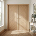 Internal Oak Double Door Fully Finished Monza Design with Solid Core
