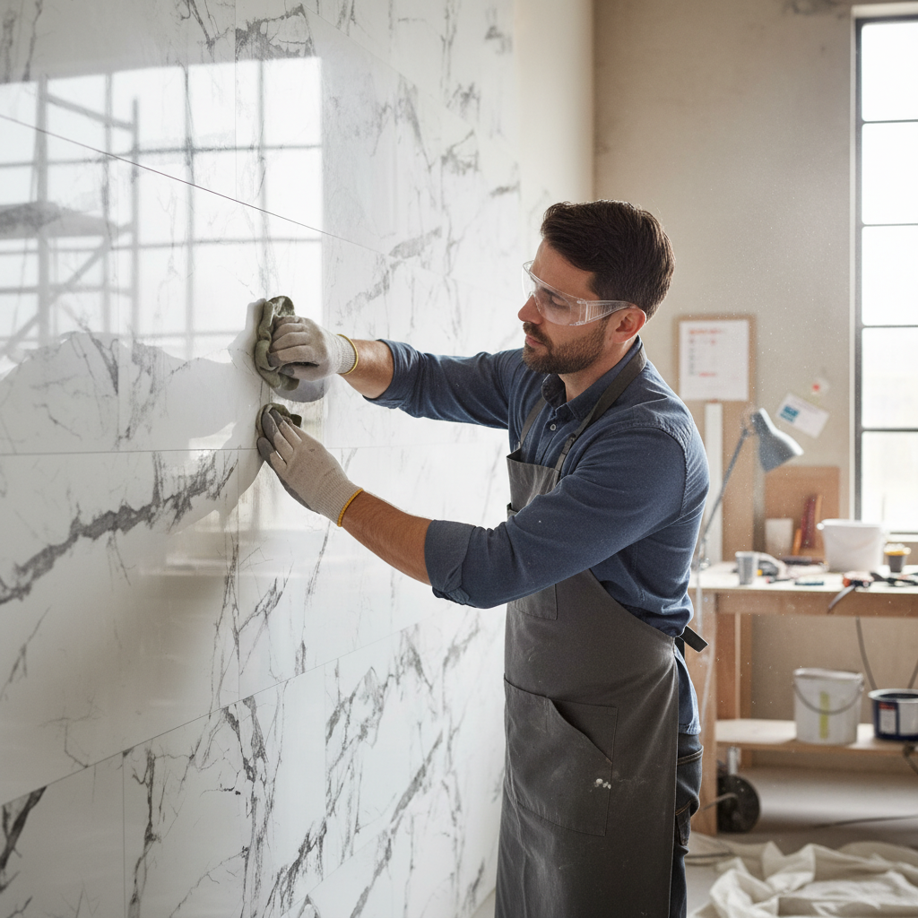 Premium White Marble Stone Effect Wall Panelling with UV Resistant Coating for Elegant Interiors