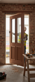 Premium Unglazed Hardwood External Door with Raised Moulding, Suitable for Double Glazing Up to 16mm Thick