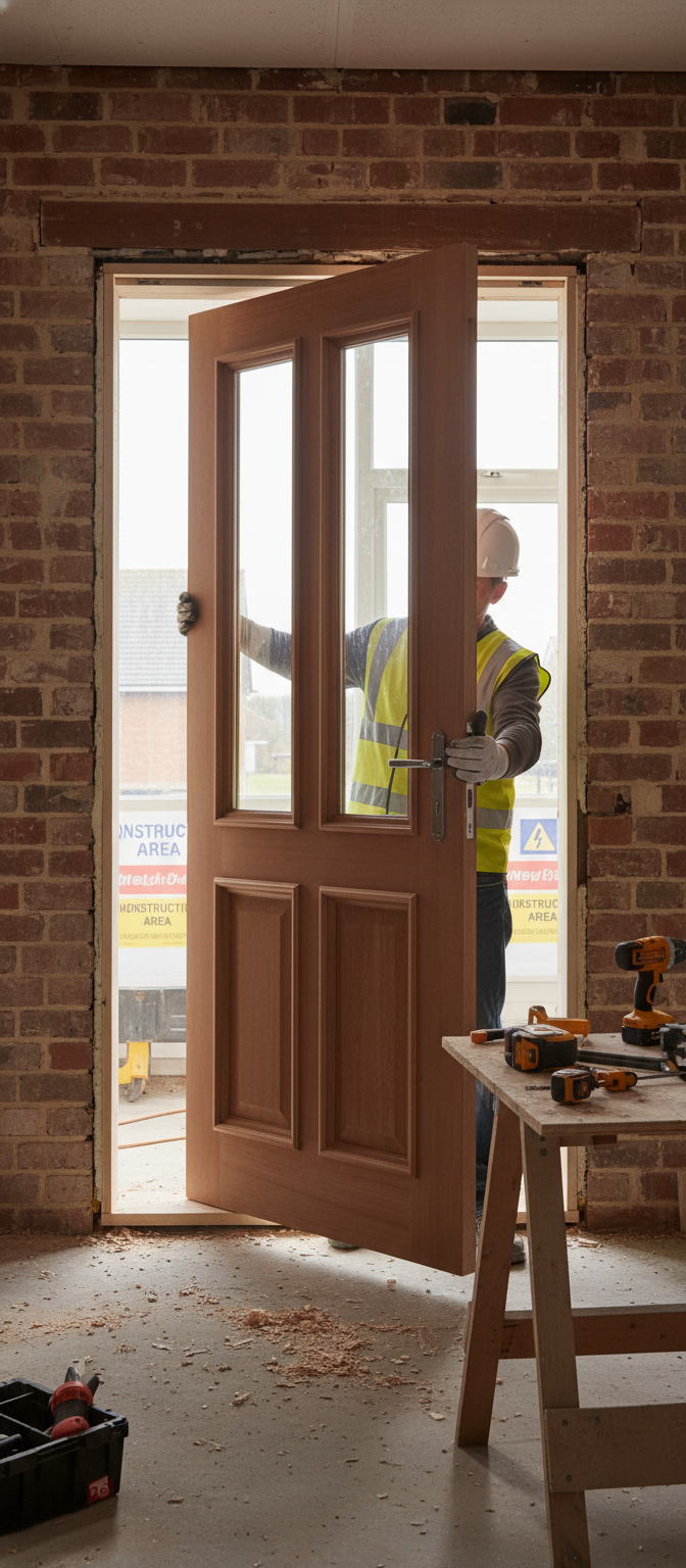 Premium Unglazed Hardwood External Door with Raised Moulding, Suitable for Double Glazing Up to 16mm Thick