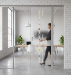 Premium Frameless Satin Glass Door System with 100mm Jambs and Glass Ball Handle