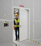 Premium White Moulded 2 Panel Fire Door - Solid Core, FSC Certified, Versatile Design for Modern and Traditional Homes