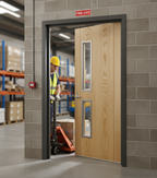 Premium Part M Compliant 1/2 Hour Fire Door with Vision Panels for Safety and Durability