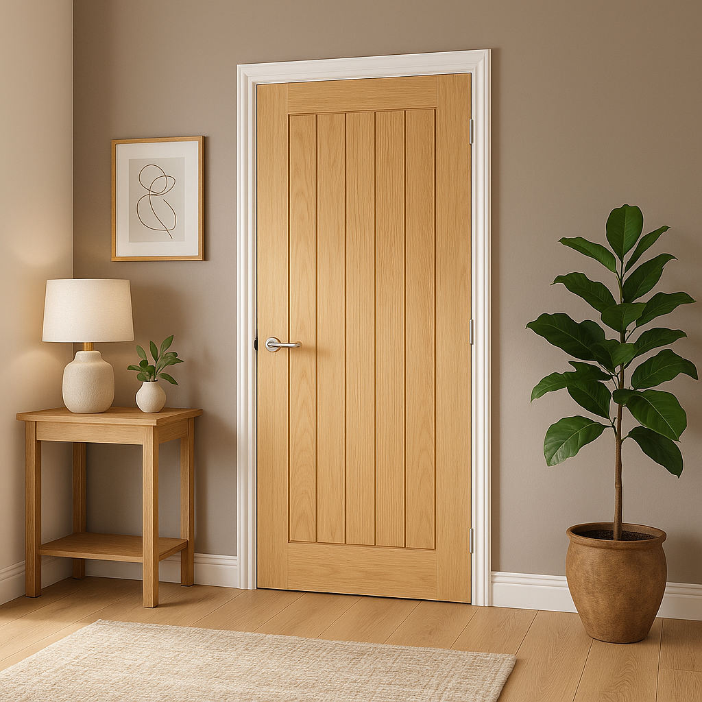 FD30 Fire Door in Unfinished Oak, Made-to-Measure Farley Design