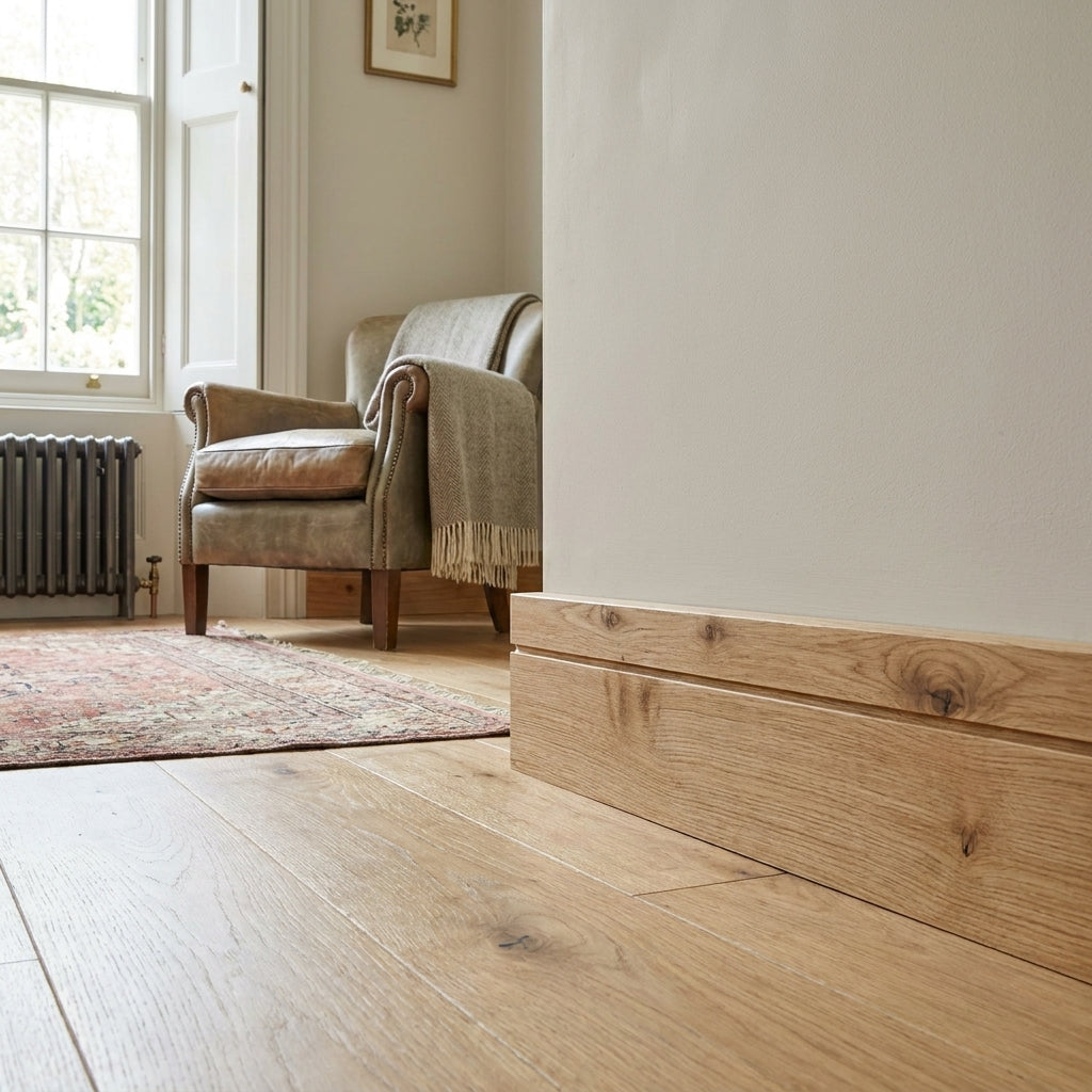 Oak Fully Finished Grooved Shaker Architrave 2100x75x18mm 5 Pack