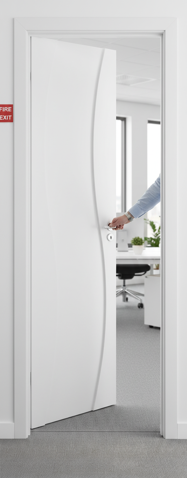 Premium Fully Finished White Internal Fire Door FD30 with Solid Core and Stylish Design for Modern Interiors