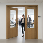 Premium Custom Made Internal FD30 Clear Glazed Fire Door Pair - Bespoke Design and High-Quality Certifications