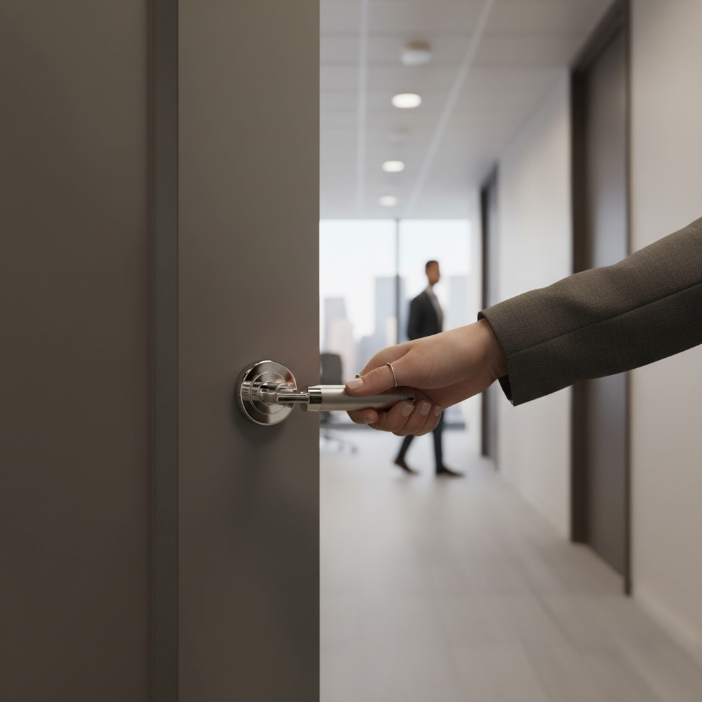 Premium Dual Finish Lever Handle on Round Rose with Concealed Fix Screw for Modern Interiors