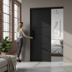 Premium Industrial Style 3 Panel Internal Door with Solid Engineered Core and Prefinished Black Design for Home Installation