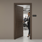 Premium Fully Finished Walnut Fire Door FD30 with Solid Core and Acoustic Properties