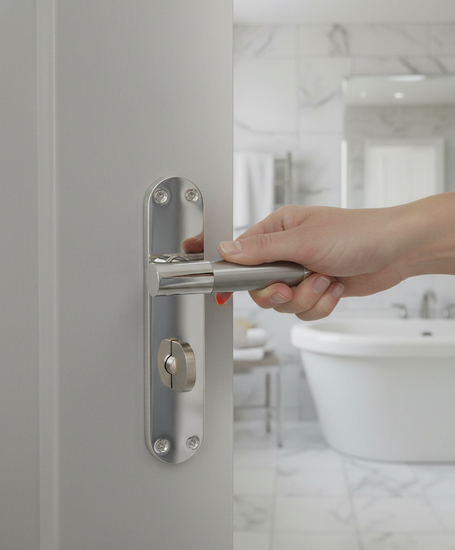 Premium Lever on Backplate Bathroom Lock - Available in Lever Latch, Keylock, and Bathroom Lock Variants for Versatile Use