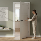 Premium Internal Lifestyle Moulded Smooth Shallow Groove 3 Panel Door with Semi-Solid Core for Durability and Sound Insulation - Image 2