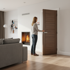 Premium Internal Fully Finished FD30 Walnut Fire Door with Solid Core and 10-Year Warranty