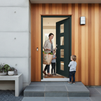 Premium Custom Made Offset Glazed External Door with High-Performance Features and Durable Design