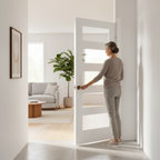 Premium Internal Primed 5 Light Clear Glass Door with Solid Engineered Core for Modern Interiors - Image 2