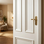 Internal White Fire Door, Fully Finished, 3 Panel Belgravia Design - detail view