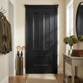 Internal Fire Door, Jet Black, Fully Finished, 3 Panel Design