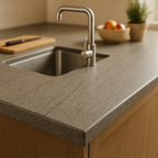 Silver Granite Laminate Worktop 3000mm x 600mm x 38mm Matt Finish - detail view