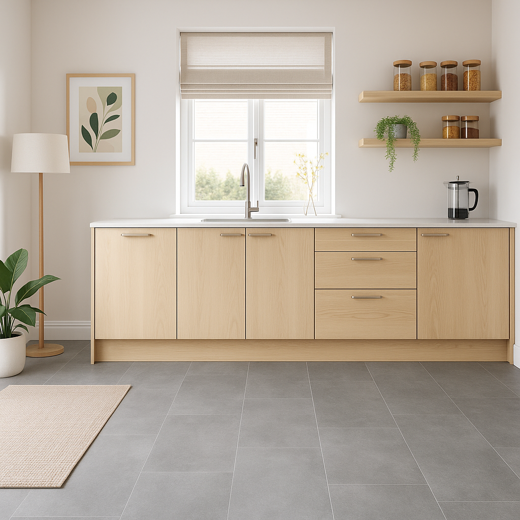 5mm Rigid Core LVT Flooring in Concrete Grey - Lifestyle Plus