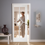 Premium Clear Glazed Pocket Door Set with Galvanised Steel Frame and Adjustable Jambs for Elegant Room Transformation
