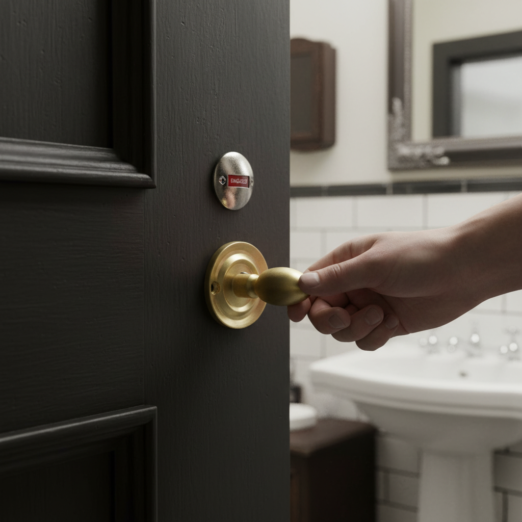 Premium WC Turn and Release Knob - Solid Brass Construction with Satin Finish for Traditional Style - Image 2