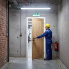 Premium 60 Minute Fire Door with Five Panel Design and Solid Core Construction for Enhanced Safety and Security