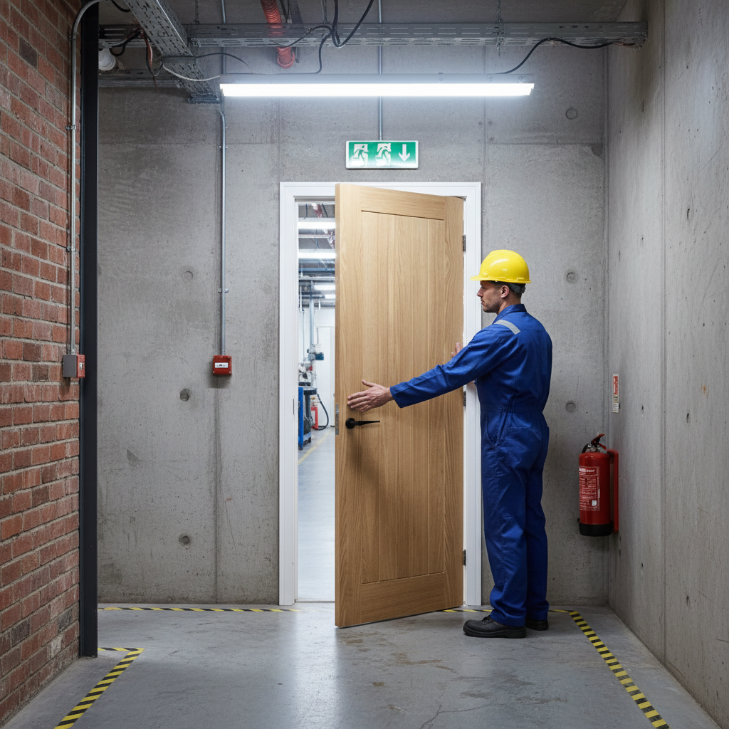 Premium 60 Minute Fire Door with Five Panel Design and Solid Core Construction for Enhanced Safety and Security