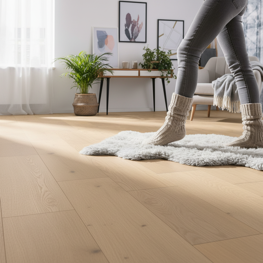 Premium 14mm UV Oiled Engineered Real Wood Flooring in Brushed White Oak with Natural Sheen and Easy Installation