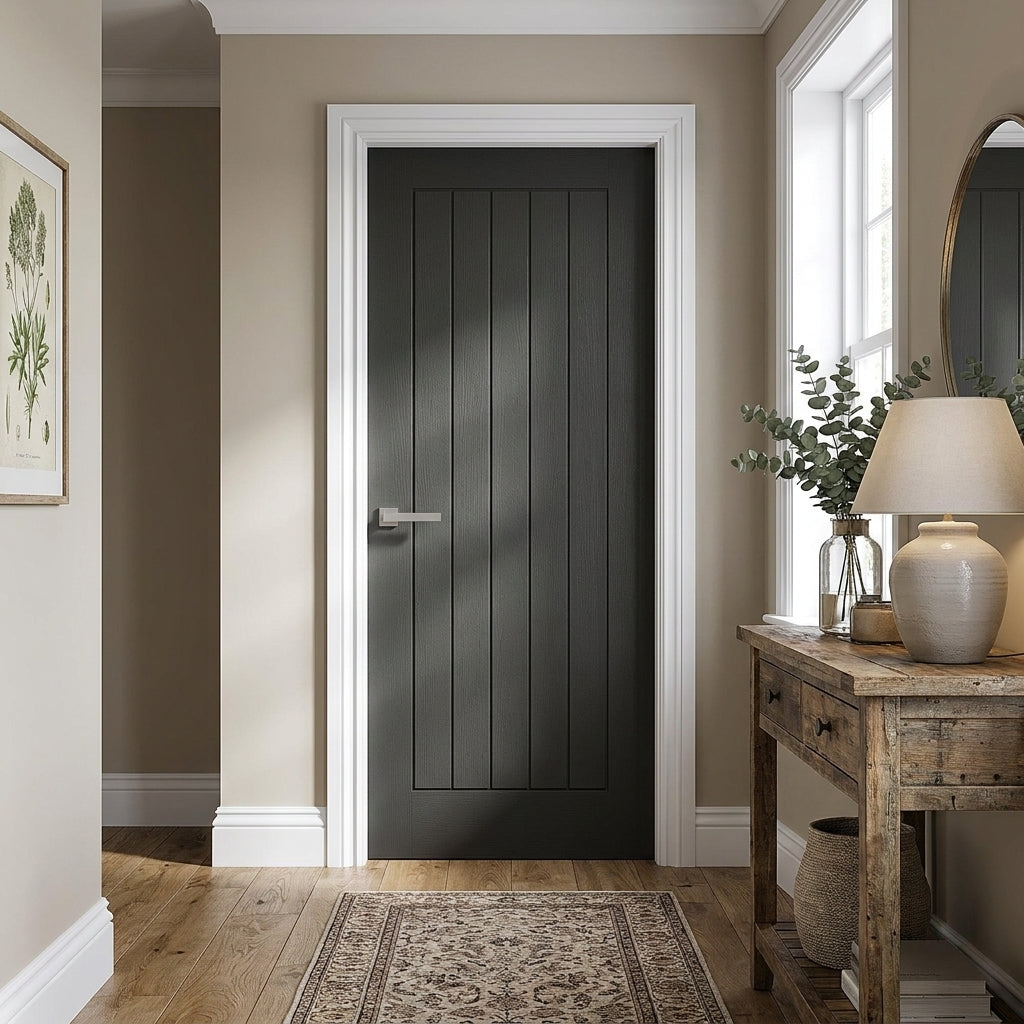 Internal Black Oak Door, Fully Finished, Made-to-Measure, Solid Core