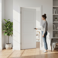 Premium Internal Lifestyle Moulded Smooth Shallow Groove 3 Panel Door with Semi-Solid Core for Durability and Sound Insulation