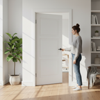 Premium Internal Lifestyle Moulded Smooth Shallow Groove 3 Panel Door with Semi-Solid Core for Durability and Sound Insulation