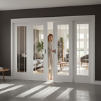 Premium Sliding French Divider with Fixed End Panels for Room Separation, 3500mm Opening Width