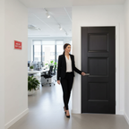 Premium Internal Black Primed Fire Door with 3 Panels and FD30 Certification - Elegant and Durable Design