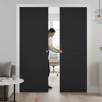 Premium Heavy Duty Double Pocket Door Set with Galvanised Steel Frame and Adjustable Jambs for Seamless Installation