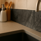 Black Upstand 3065mm for Efficient Workplace Safety Solutions - detail view