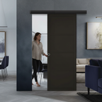 Premium 4 Panel Sliding Door Kit with 2m Anodized Aluminium Track and Wooden Pelmet for Modern Interiors