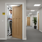 Premium Made-to-Measure FD30 Fire Door with Oak Finish and 30 Minutes Fire Resistance for Classic Elegance - Image 2