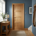 Internal Oak Door Made-to-Measure Unfinished Shaker 4 Panels